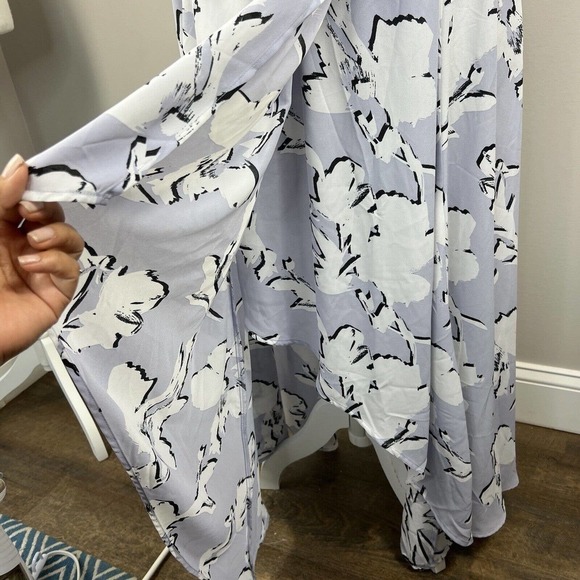 Lane Bryant Lilac Floral Bloom Chiffon Midi Maxi Dress 22 NWT High Low Purple - Picture 10 of 11